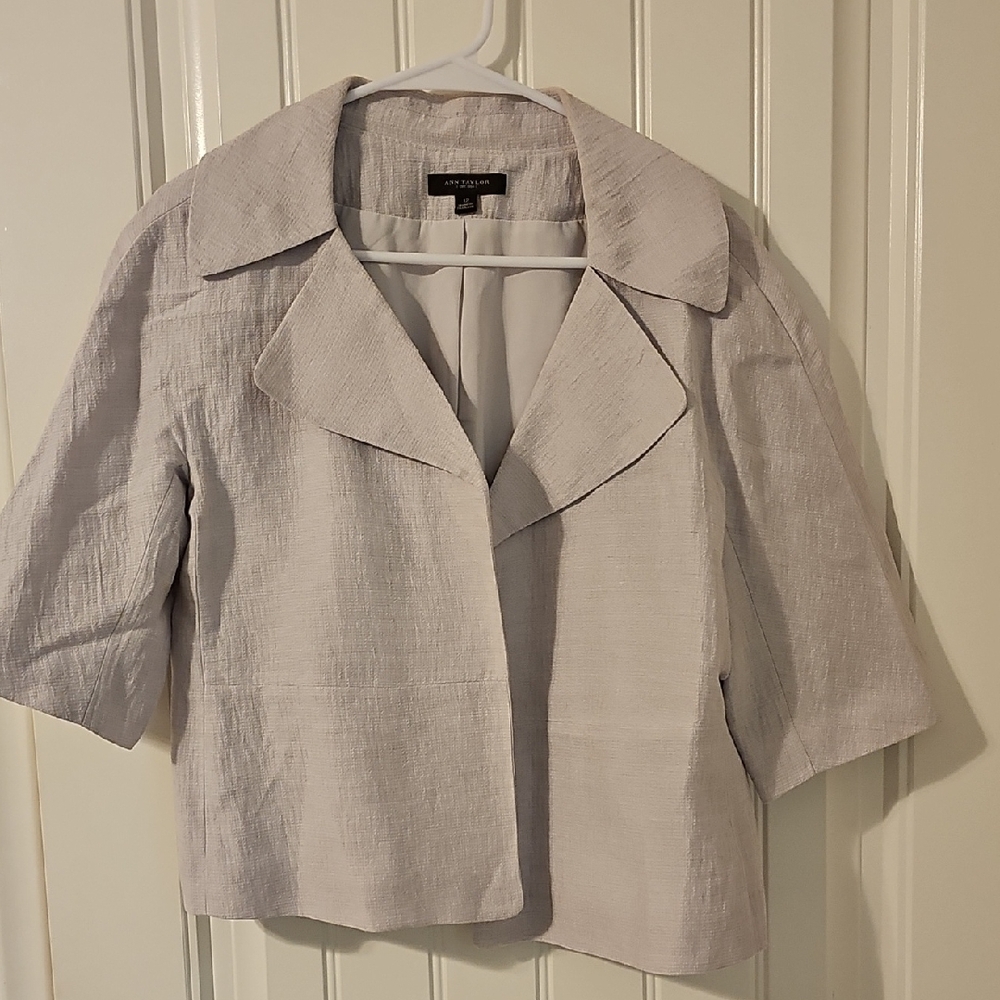 Ann Taylor Light Lavender Blazer with Notched Lapel